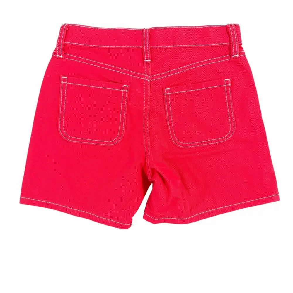 Old Navy Kids High Waisted Mariner Midi Jean Shorts Girls Size 12